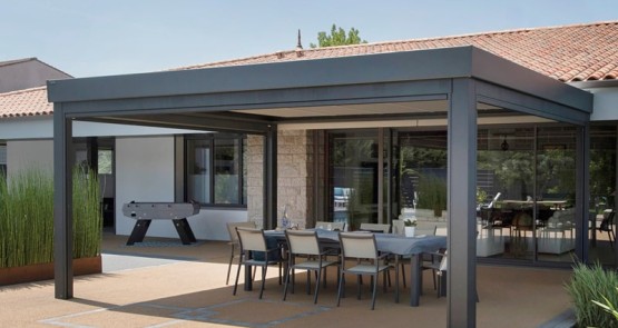 pergola toit plat
