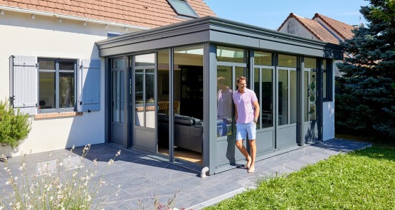 Extension de maison gustave rideau toit plat