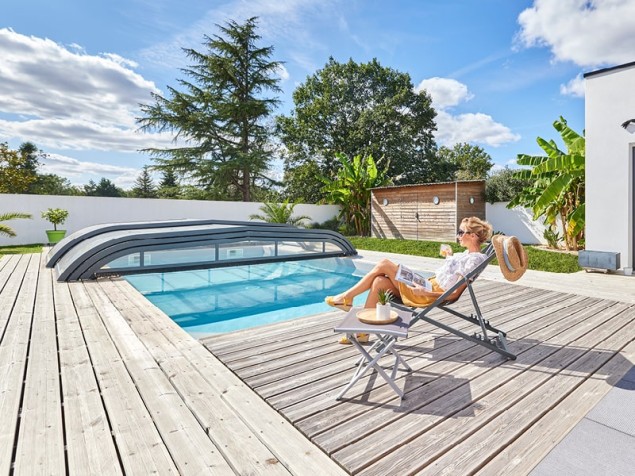 visite inaugurale Gustave Rideau abri piscine