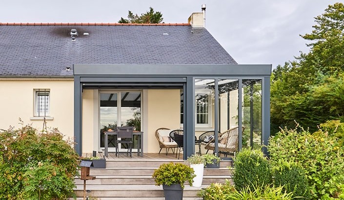 Pergola Luminov avec toiture en verre