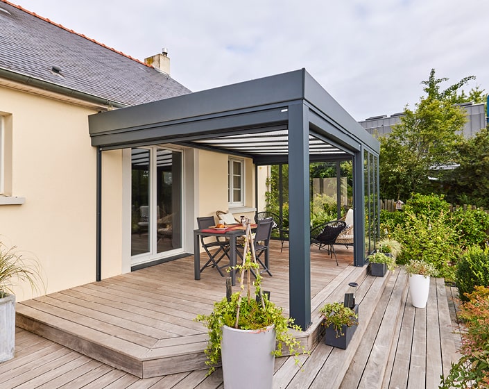 Pergola Luminov avec toiture en verre