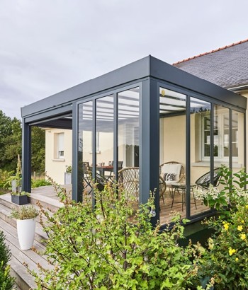 Pergola Luminov avec toiture en verre