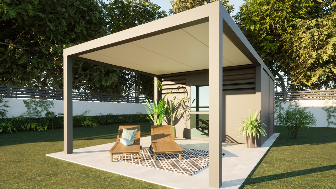Abri de jardin toit plat moderne