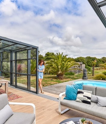 Abri de terrasse Graphik télescopique