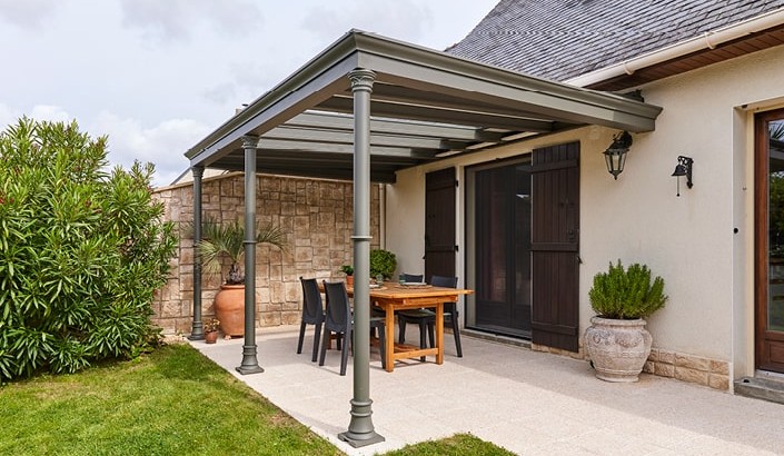 Pergola Luminov avec toiture en verre