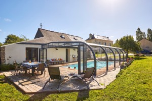 abri de piscine ELLIPTIK haut adossé