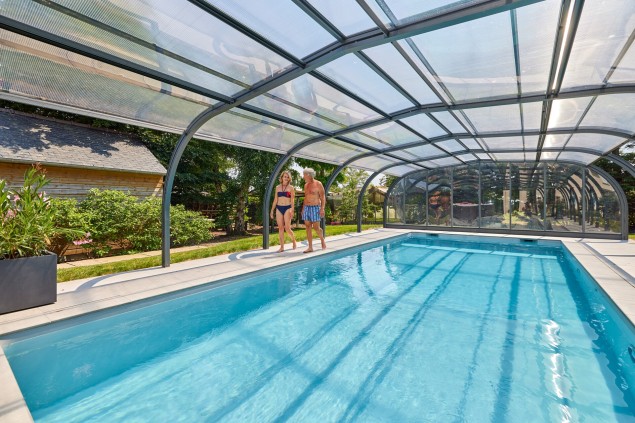abri de piscine ELLIPTIK haut