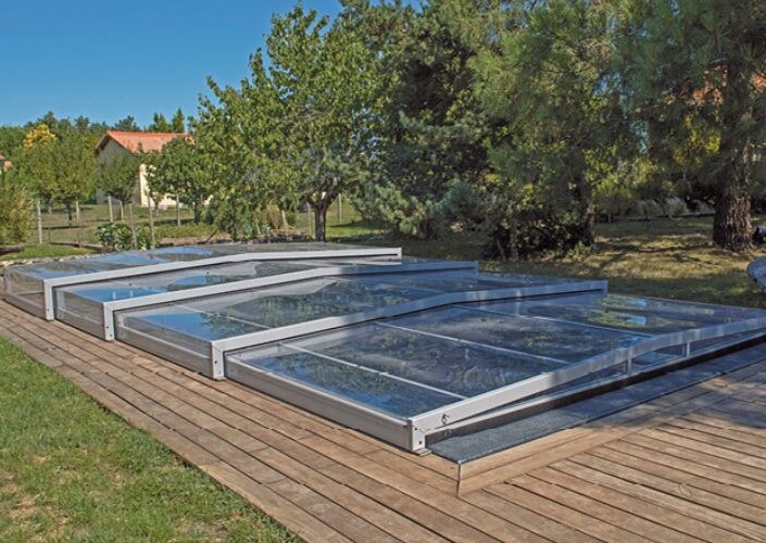 Abri de piscine Triptik Semi-Plat