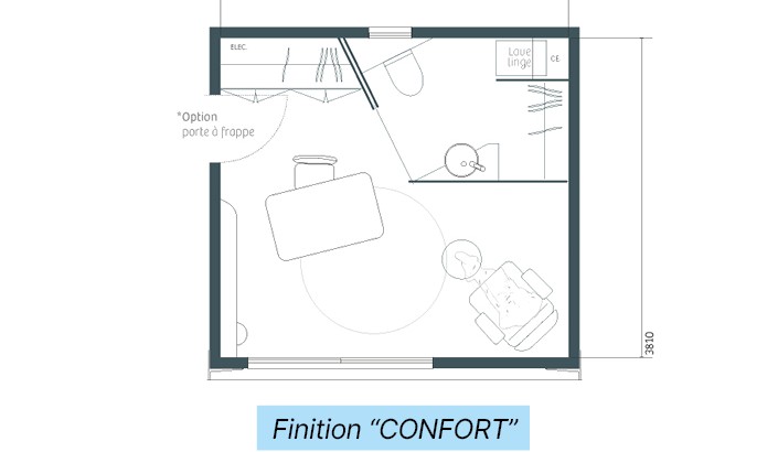Studio de jardin ORIGAMI "office" 20 m² CONFORT