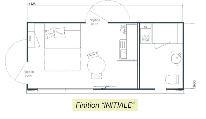 Studio de jardin ORIGAMI "studio" 20 m² INITIALE