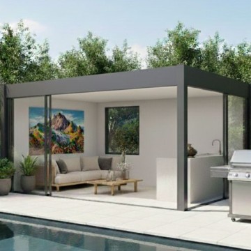 Pool house toit une pente