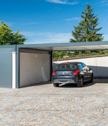 Carport Abri de voiture avec box