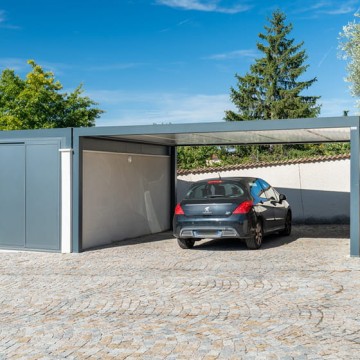 Carport Abri de voiture avec box