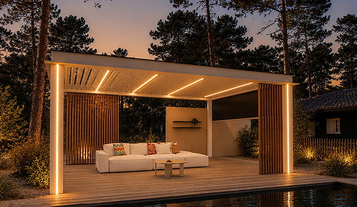 Pergola Bioclimatique à lames orientables