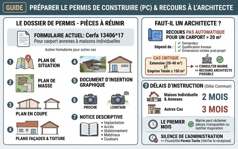 permis de construire architecte carport
