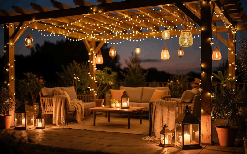Travailler l&rsquo;éclairage pour profiter de la terrasse le soir
