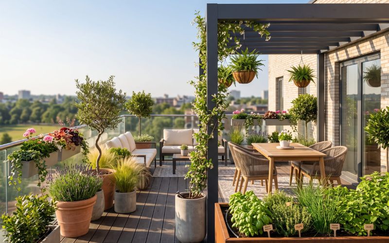 Végétaliser la terrasse : créer un coin de verdure structurant

