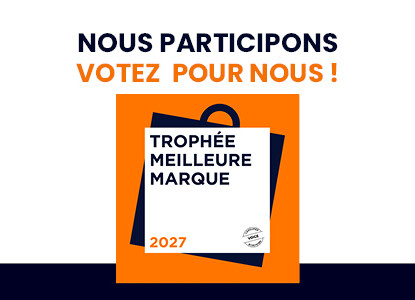 Votez pour nous pour le Trophée Meilleure Marque 2027